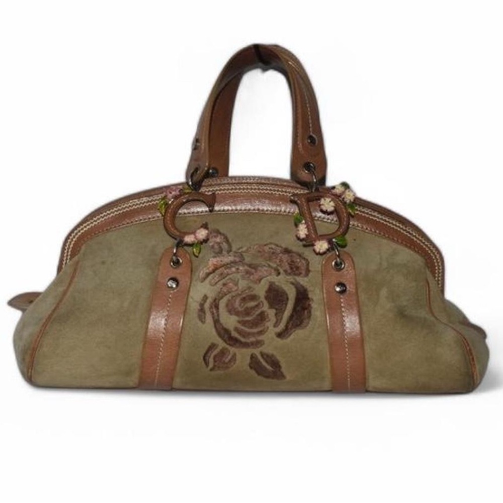 RARE Christian Dior suede detective bag